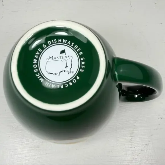 Masters Augusta National Golf Club Coffee Mug 16oz Green White Porcelain EUC - Picture 4 of 4